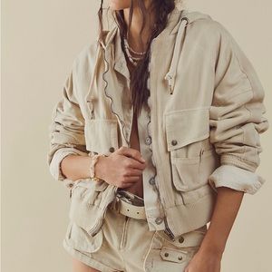 Free people hooded bomber jacket